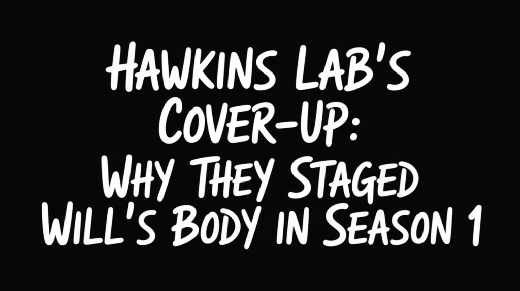 Hawkins Lab’s Cover-Up: Why They Staged Will’s Body in Season 1